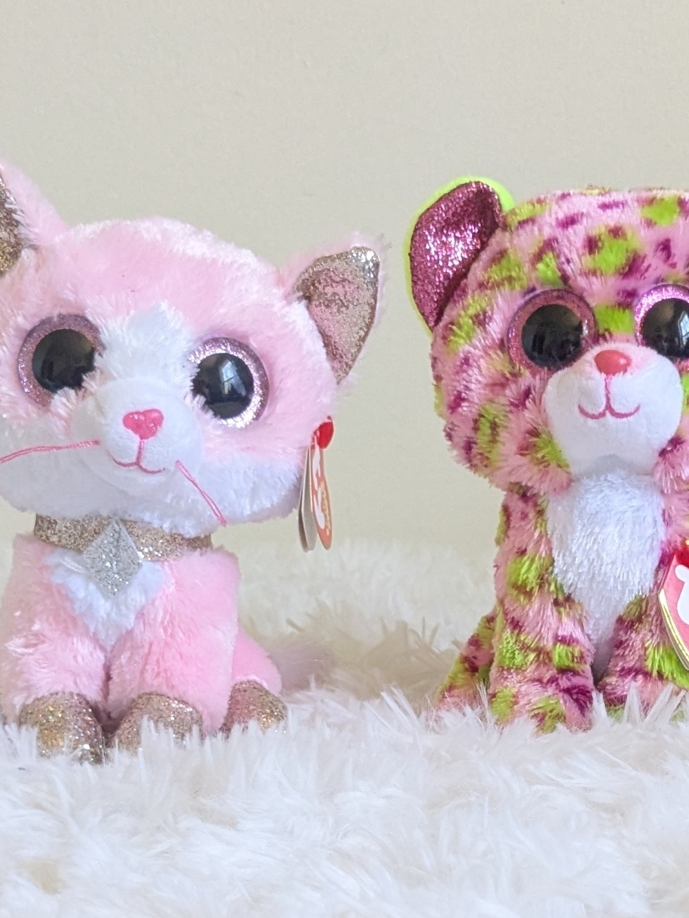 Ty Pink & Multi-Colored Plush Cats